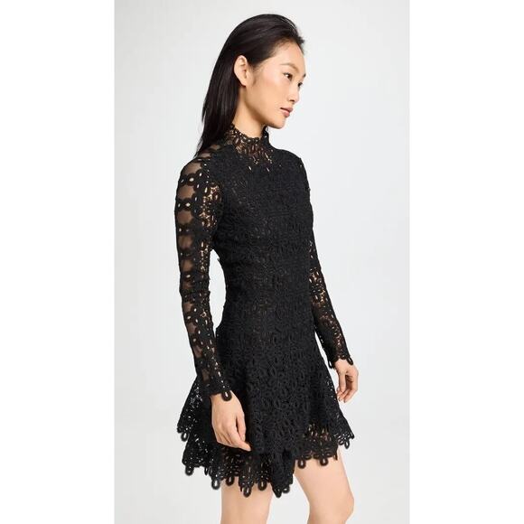 Simkhai Signature Joy Guipure Lace Mini Dress Black Taylor Swift size 4 - Picture 5 of 16